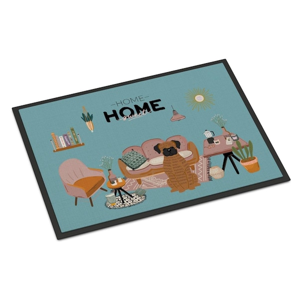 Carolines Treasures 18 x 27 in. Brindle Boxer Sweet Home Indoor or Outdoor Mat CK7962MAT - main